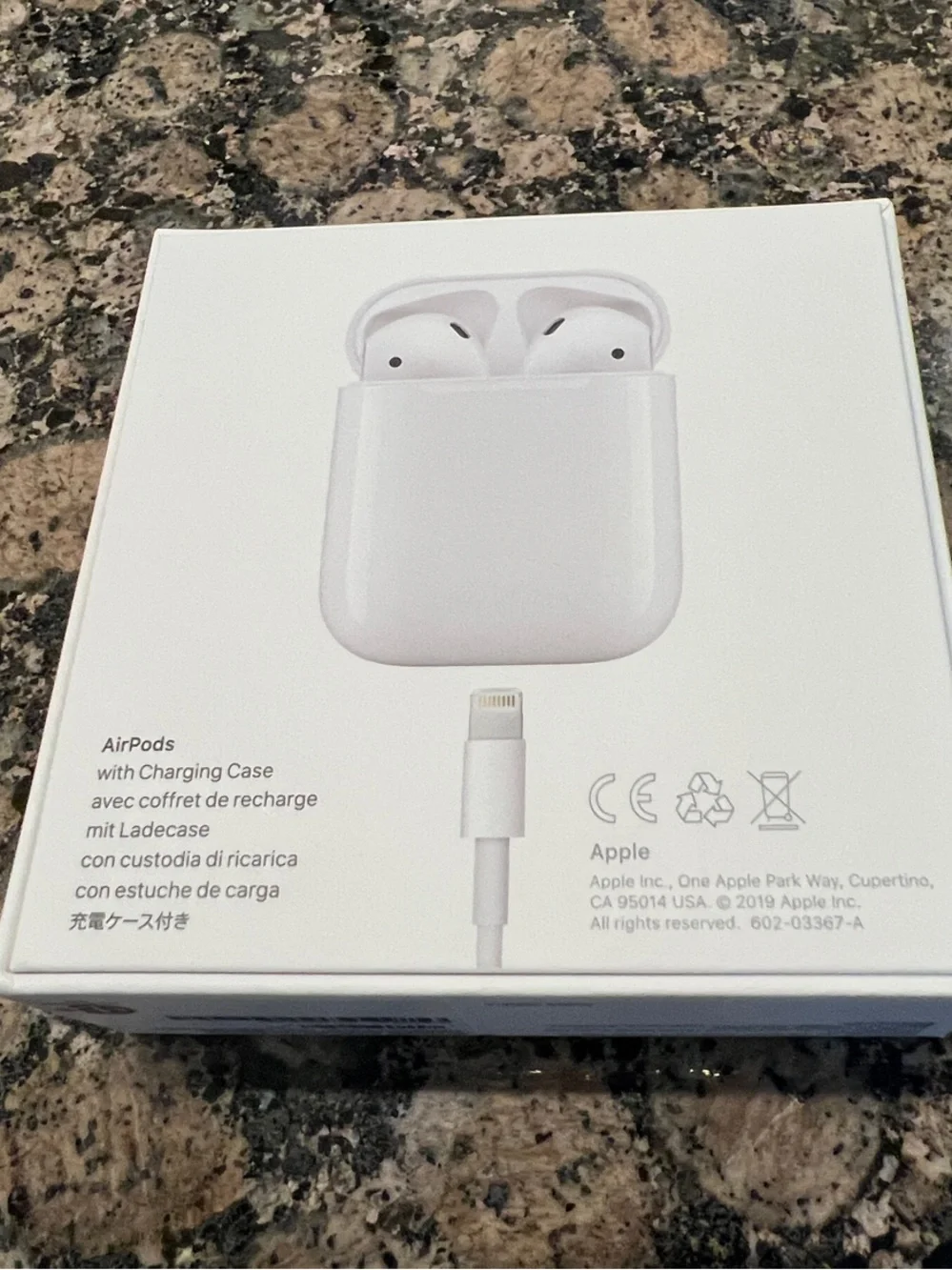 Apple AirPods (2nd Generation) In-Ear Earbuds with Charging Case, White